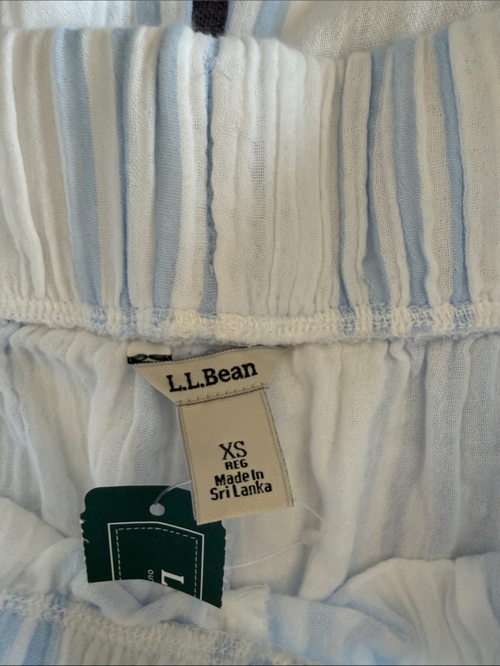 L.L.Bean Stripe Cloud Gauze Wide Leg Pant Women’s Size XS New - Picture 6 of 8
